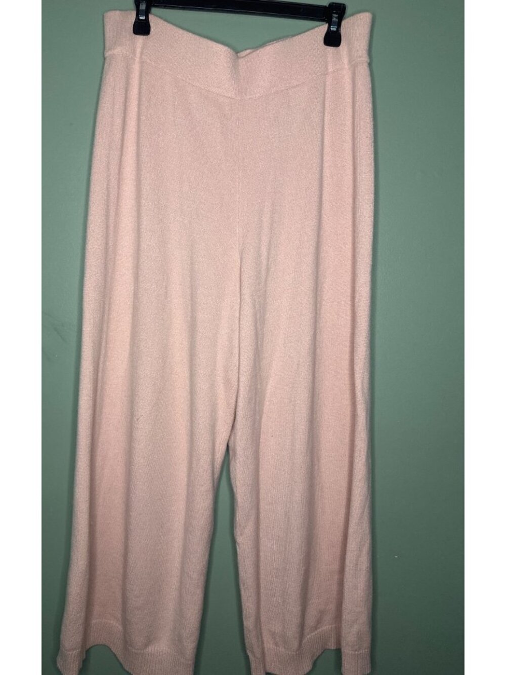 Nordstrom Sweater Knit Wide Leg Pants Womens L Pink Lenzing Ecovero Lounge
